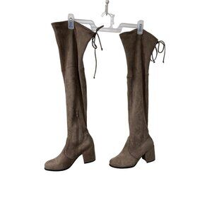 Toetos Thighs High Boots Taupe Women’s Size 9